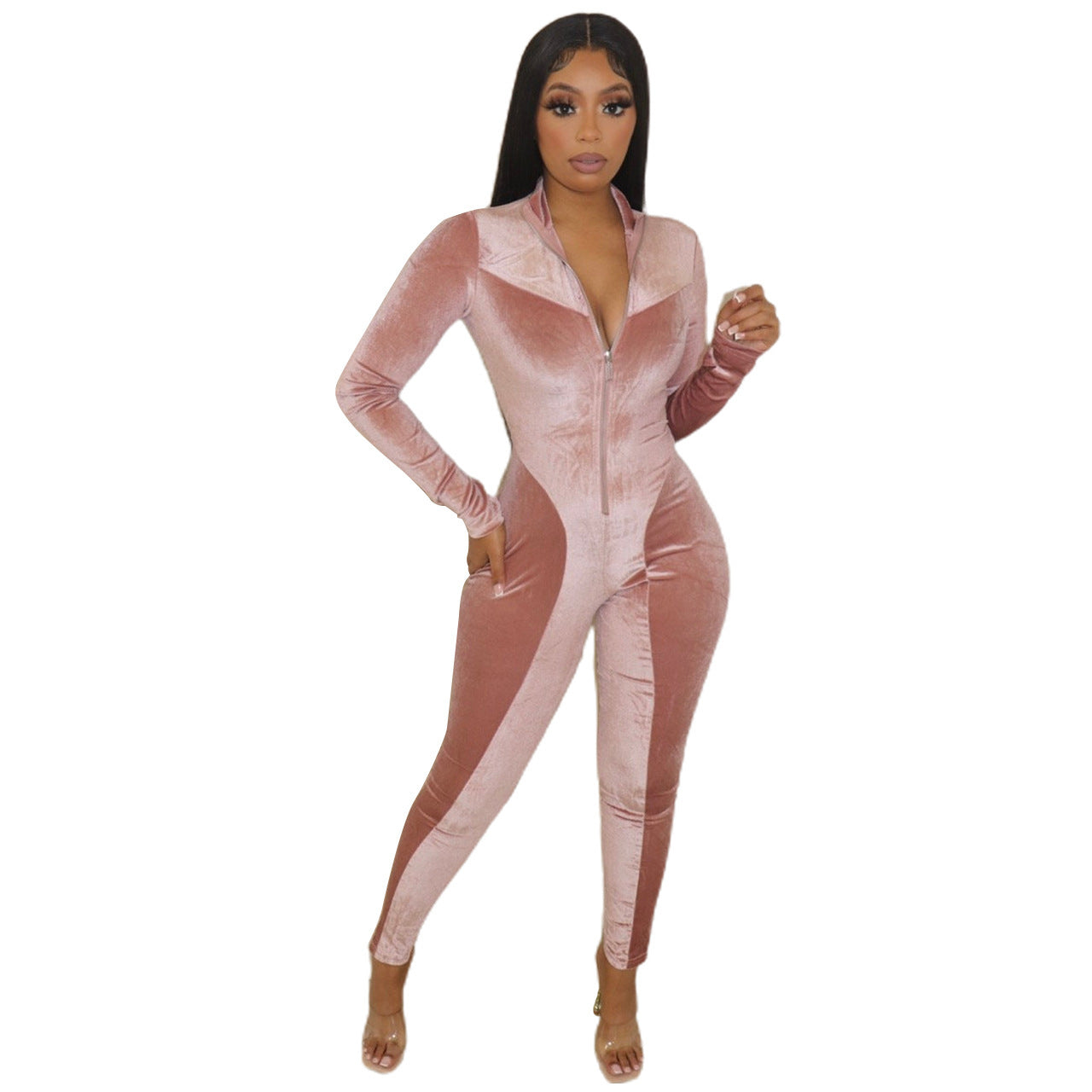 Women's Velvet Body Shaping Jumpsuit