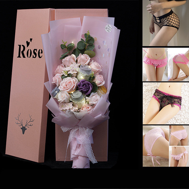 Practical Birthday Gift Rose Panties Bouquet