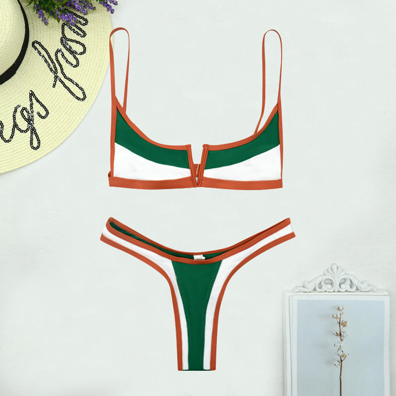 Split Swimsuit European And American Bikini Sexy Hot Selling Amazon Swimsuit Bikini