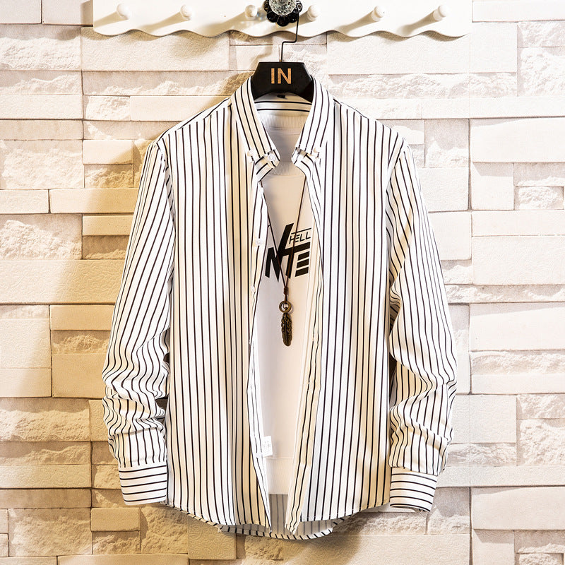 Men's Casual Striped Fashion Shirts Shirts Teens