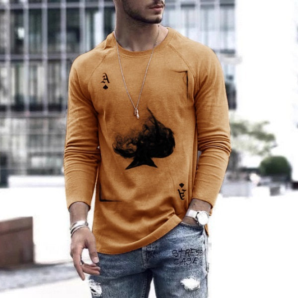 Men's Spring Long-Sleeve Loose Autumn T-Shirts