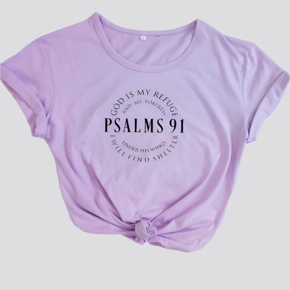 God Is My Refuge Psalms 91 Christian T Shirts