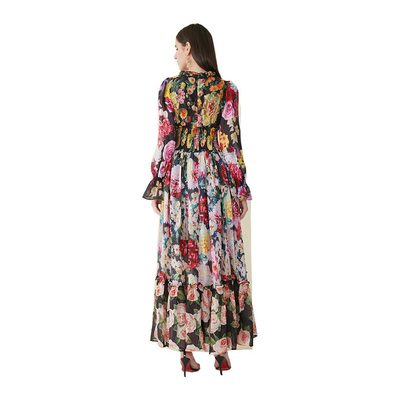 Printed dress maxi