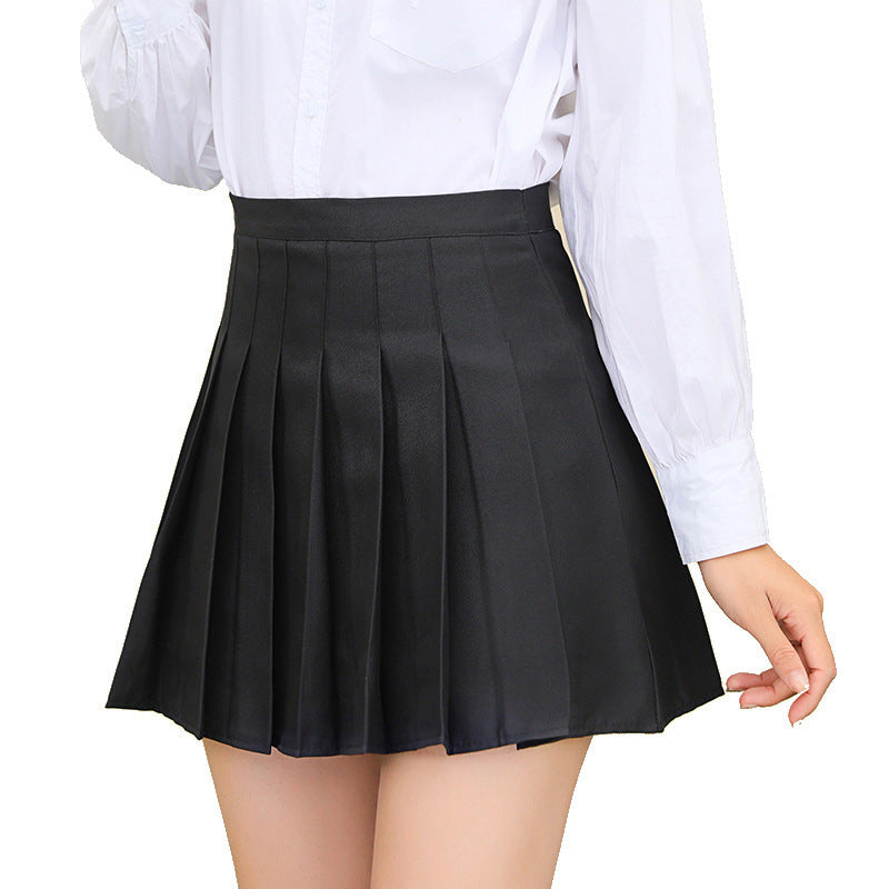 Pleated skirt short skirt