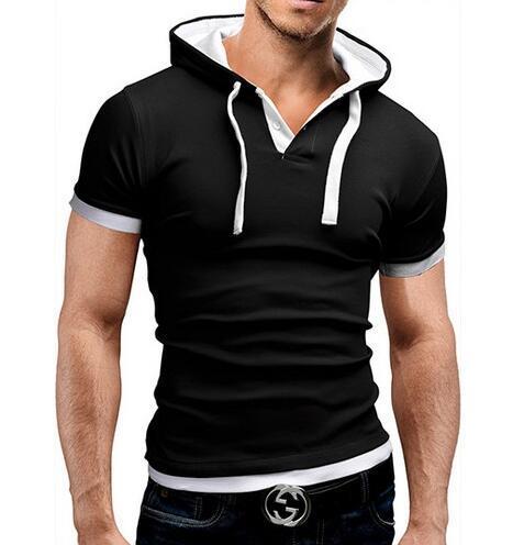 Men Hooded Polo Shirt