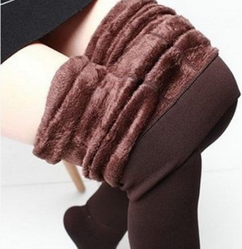 Fleece Leggings Winter Warm Thick High Stretch Plus Velvet Skinny Fitness Woman Pants Suitable Weight 45-75kg