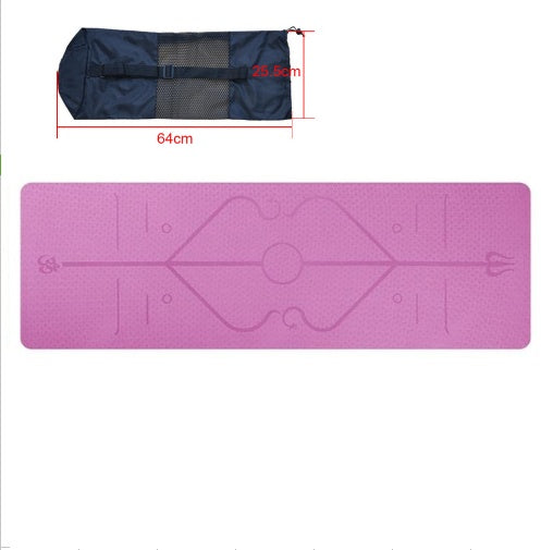 Tpe yoga mat body position line 6mm non-slip environmental protection fitness yoga mat