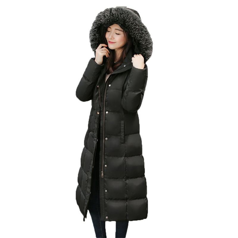 Long down jacket women