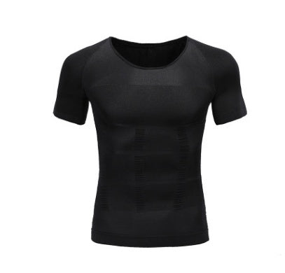 Male Chest Compression T-shirt Fitness Hero Belly Buster Slimming