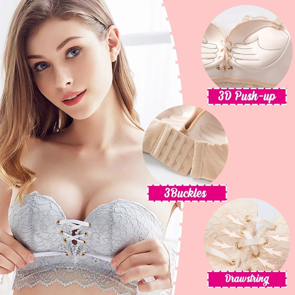 Strapless gathered bra