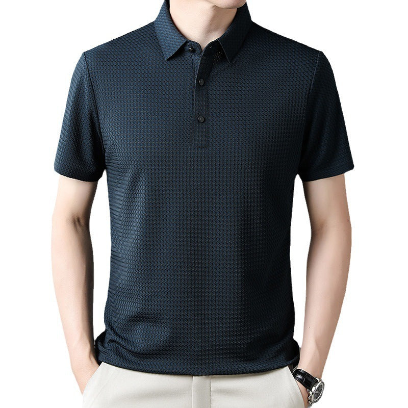 Summer Men's Short-sleeved Youth Casual Polo Collar Polo Shirt