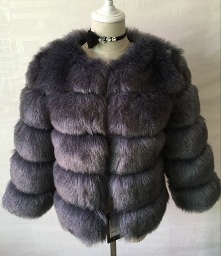 S-3XL Mink Coats Women Winter New Fashion FAUX Fur Coat Elegant Thick Warm Outerwear Fake Fur Jacket Chaquetas Mujer