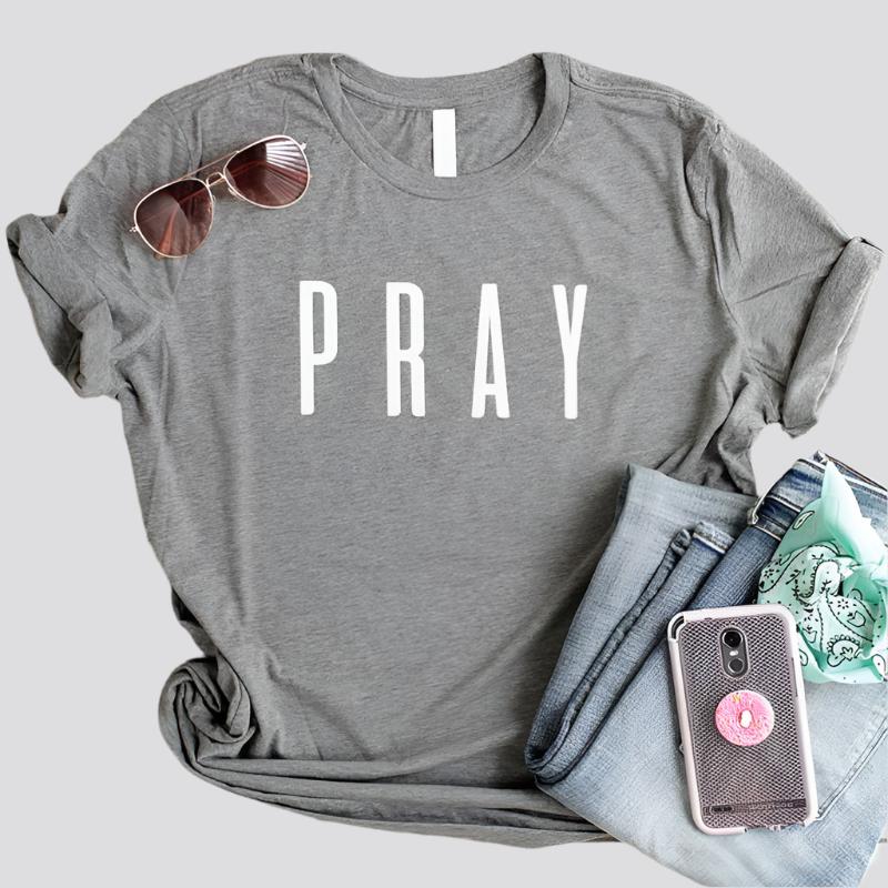 Pray Christian T Shirts Fashion Clothes Women's Tshirt tops