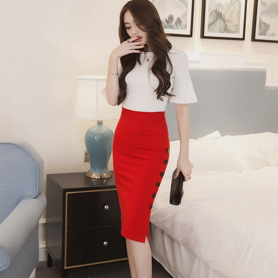 Hip skirt sexy split skirt