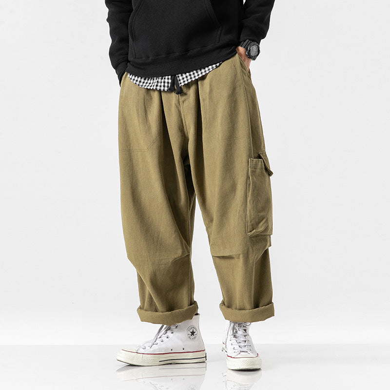 Straight wide leg cargo pants