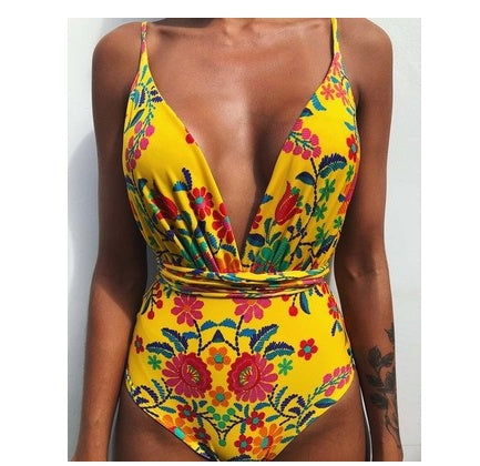 One Piece Swimsuit Backless Monokini Swimwear Women