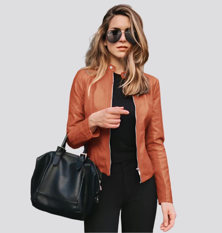 Leather PU suit jacket