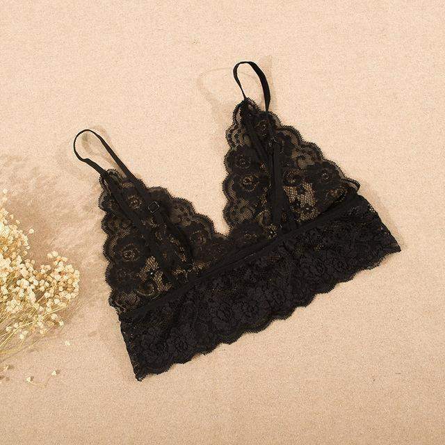 Fashion lace sling hollow bra sexy lingerie versatile vest