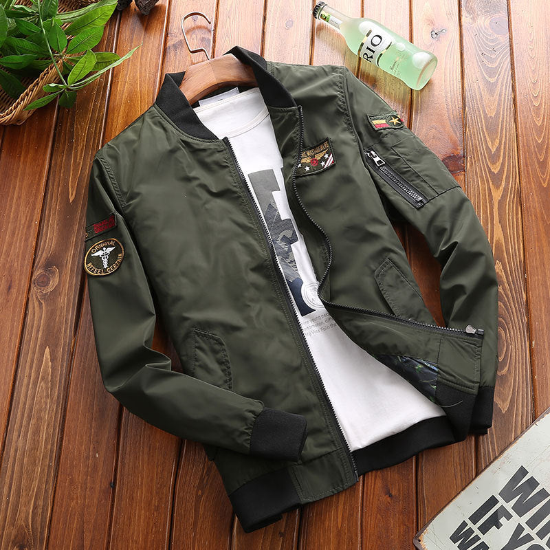 Men's loose baseball uniform bomber jacket