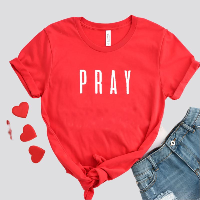 Pray Christian T Shirts Fashion Clothes Women's Tshirt tops