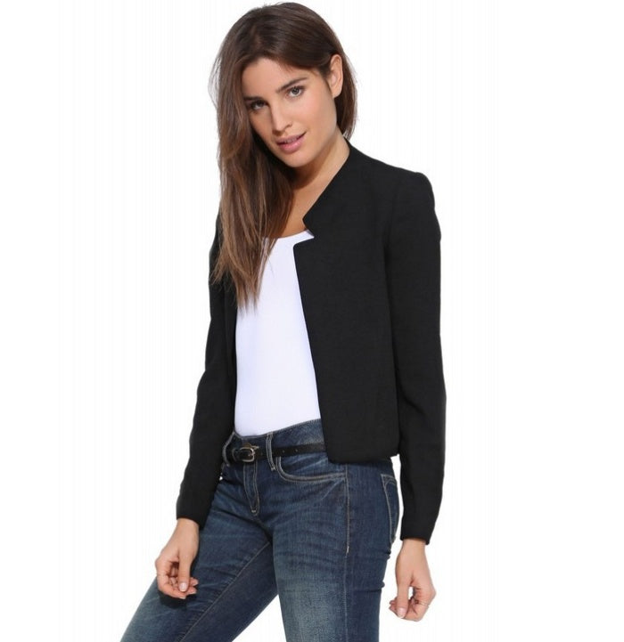 Spring Autumn New Fashion Women's Short Blazer Coat Candy Color Casual Suit Blazer and Jacket Solid Slim Female Blazers