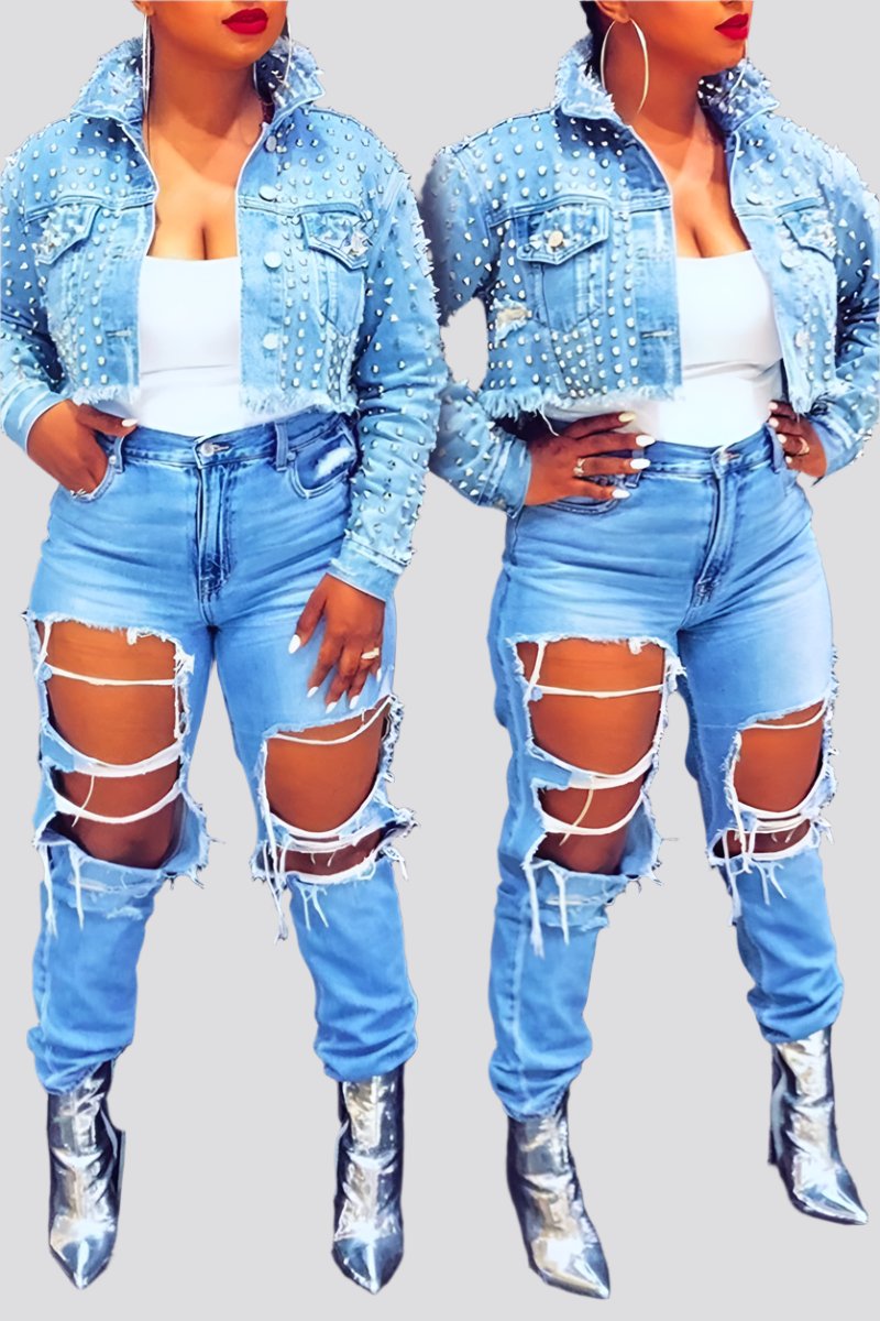 Women's short denim jacket