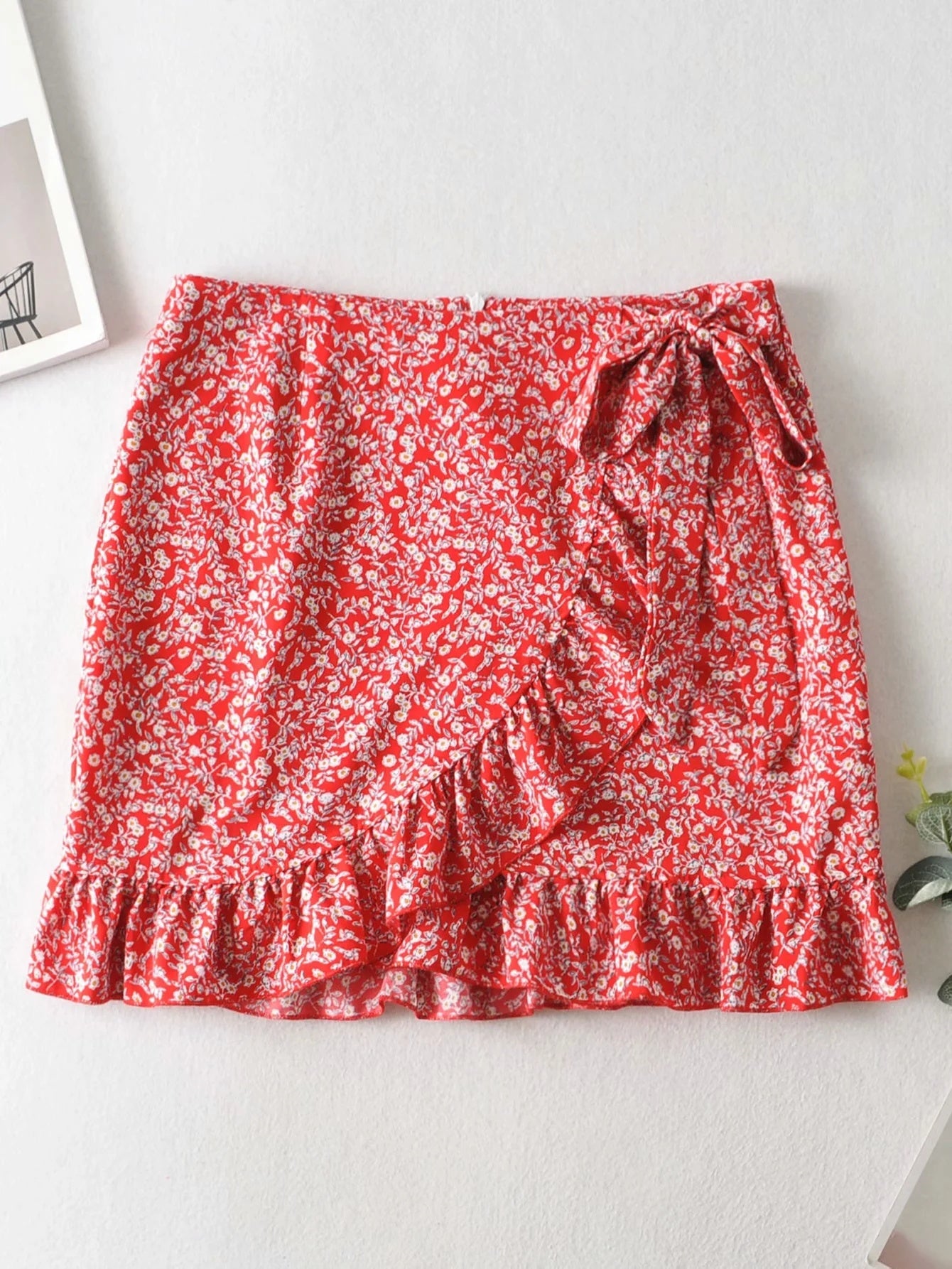 French Waist Lace Printed Skirt Skirt Women