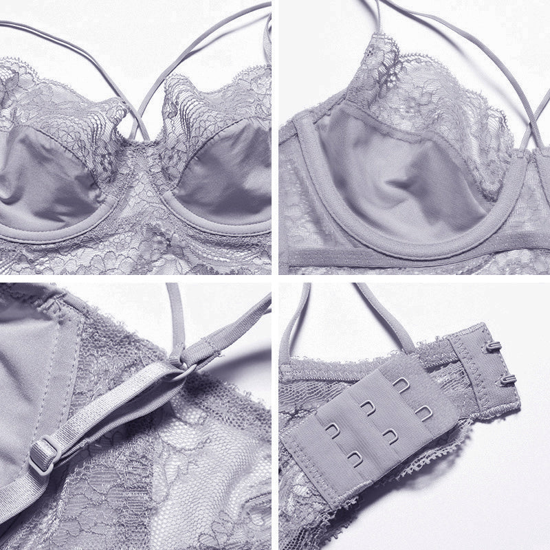 No Sponge Thin Underwear Women's Bra Set