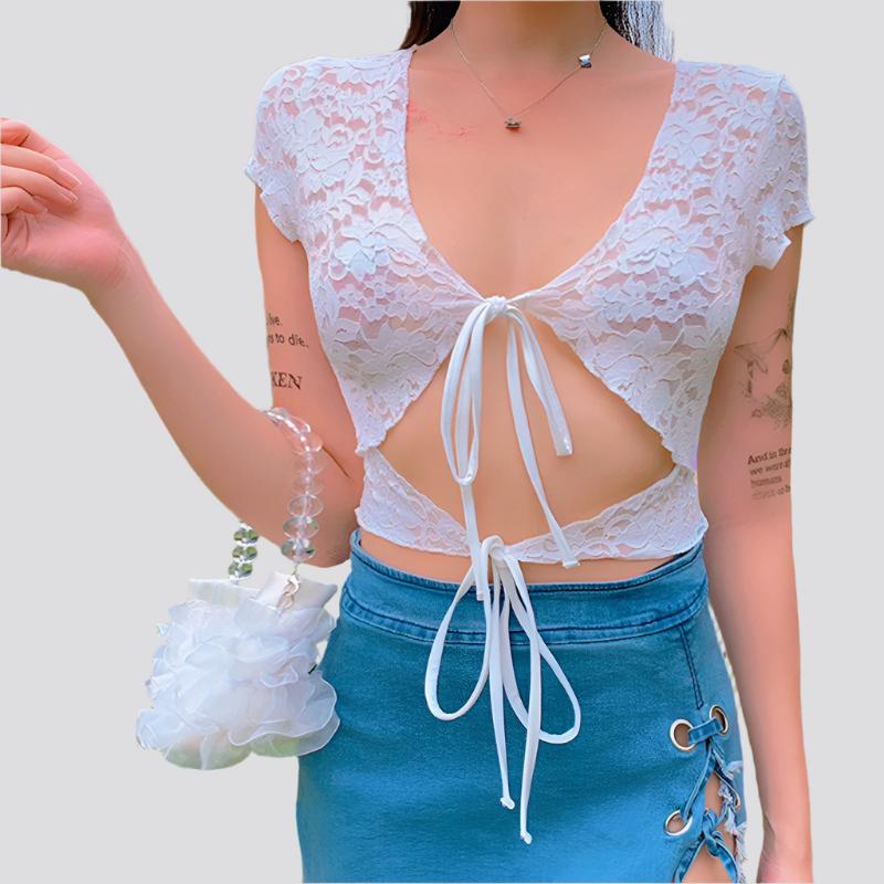 Women's Clothing Summer Short Sleeve T-Shirt Crop Top