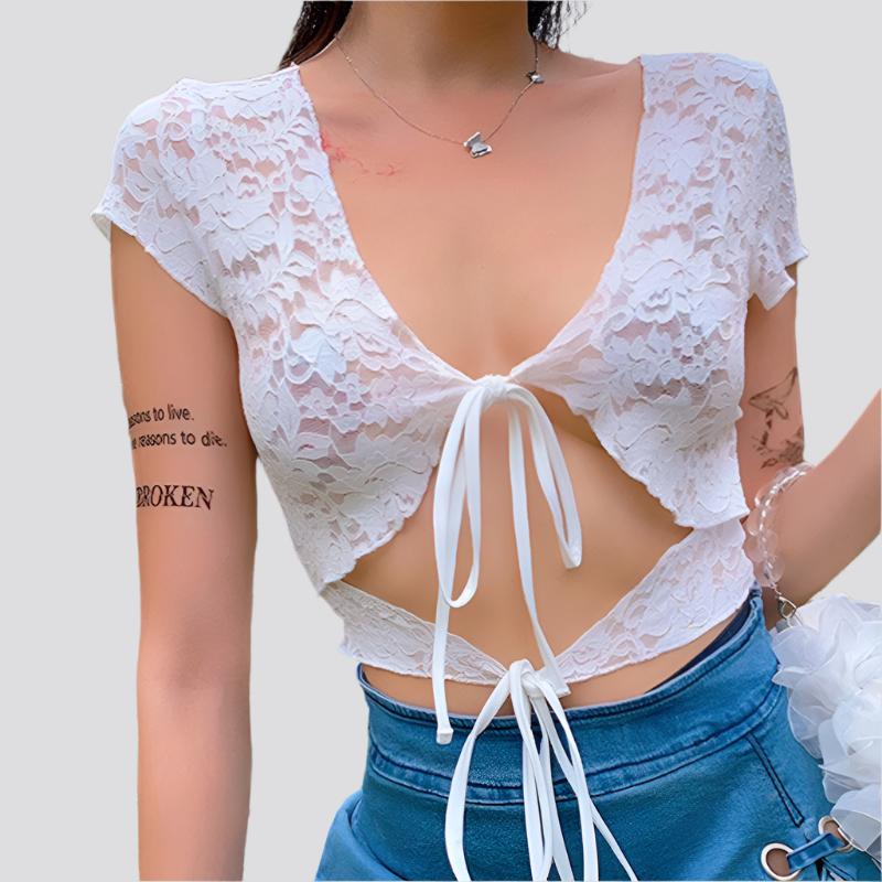 Women's Clothing Summer Short Sleeve T-Shirt Crop Top