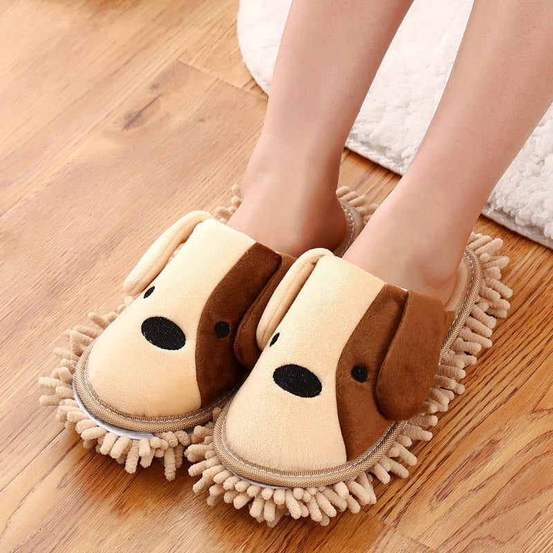 Cartoon Removable Mute Floor-Wipe Loafers