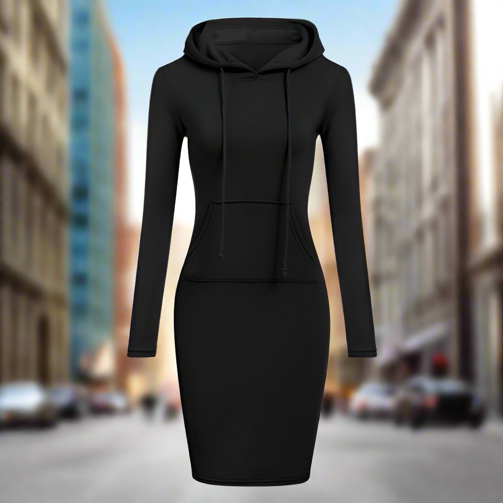 Autumn Winter Women Hoodies Sweatshirts Long-sleeved Dress