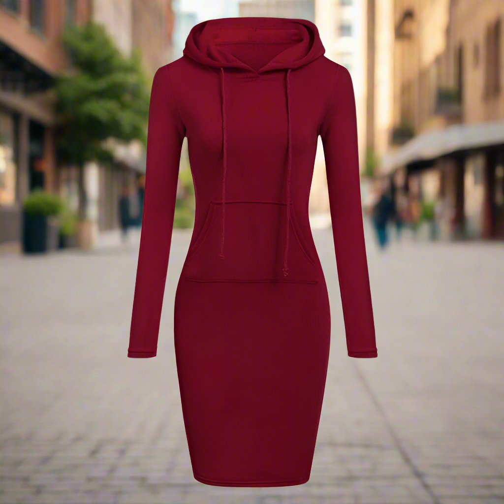 Autumn Winter Women Hoodies Sweatshirts Long-sleeved Dress