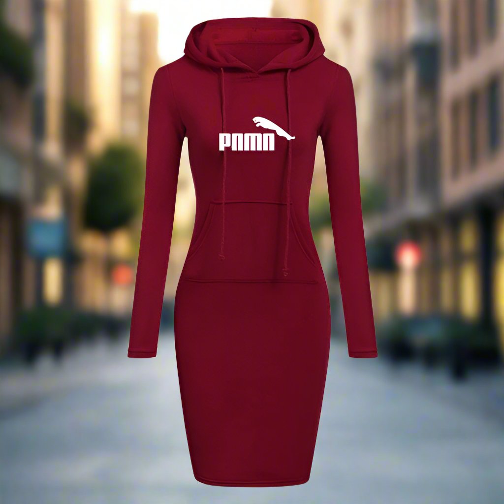 Autumn Winter Women Hoodies Sweatshirts Long-sleeved Dress