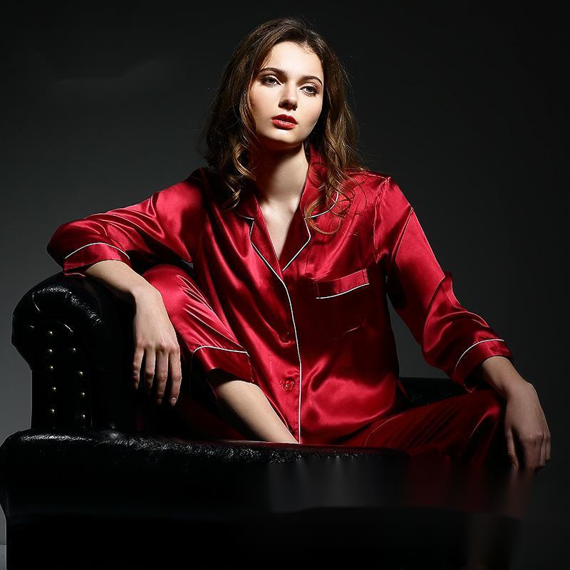 Silk pajamas set for ladies