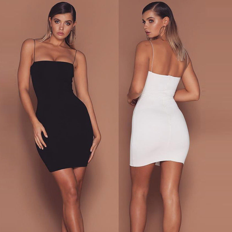 Slim-Fit Sleeveless Backless Stretch Mini Dress