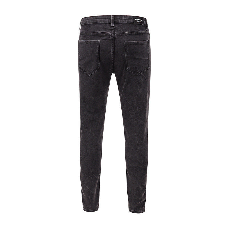 Snowflake washed slim-fit jeans