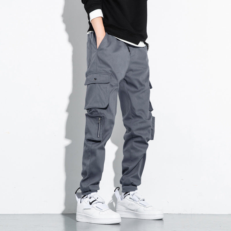 Korean Loose Cotton Sports Cargo Pants