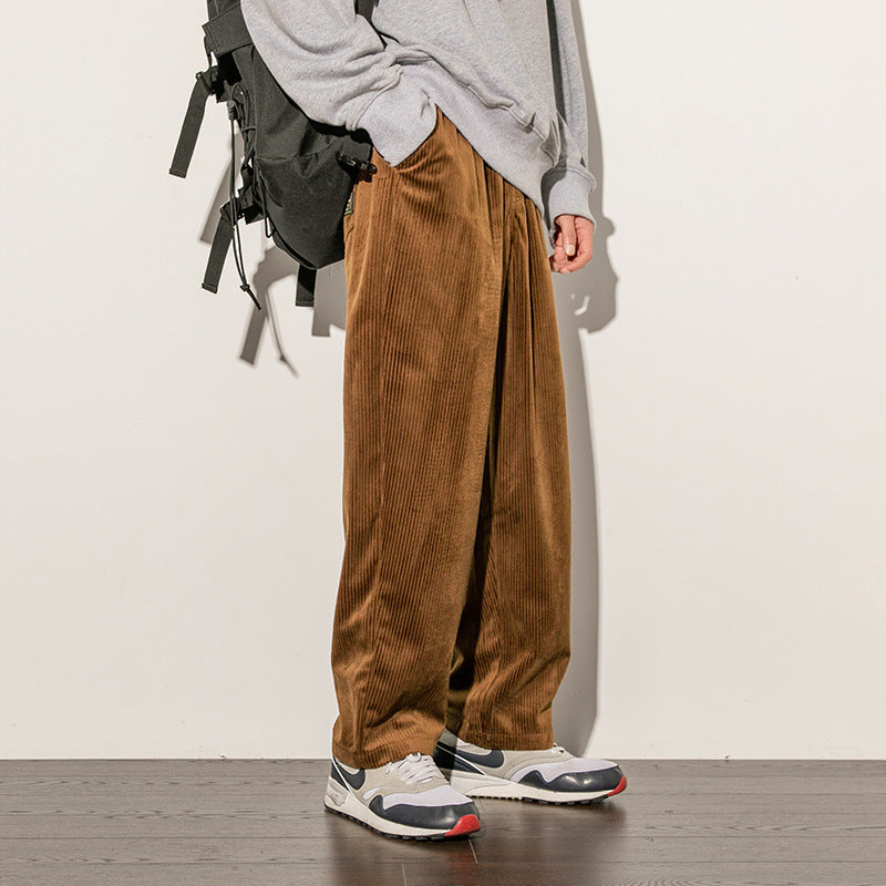 Casual Corduroy Trousers Japanese Men's Trousers