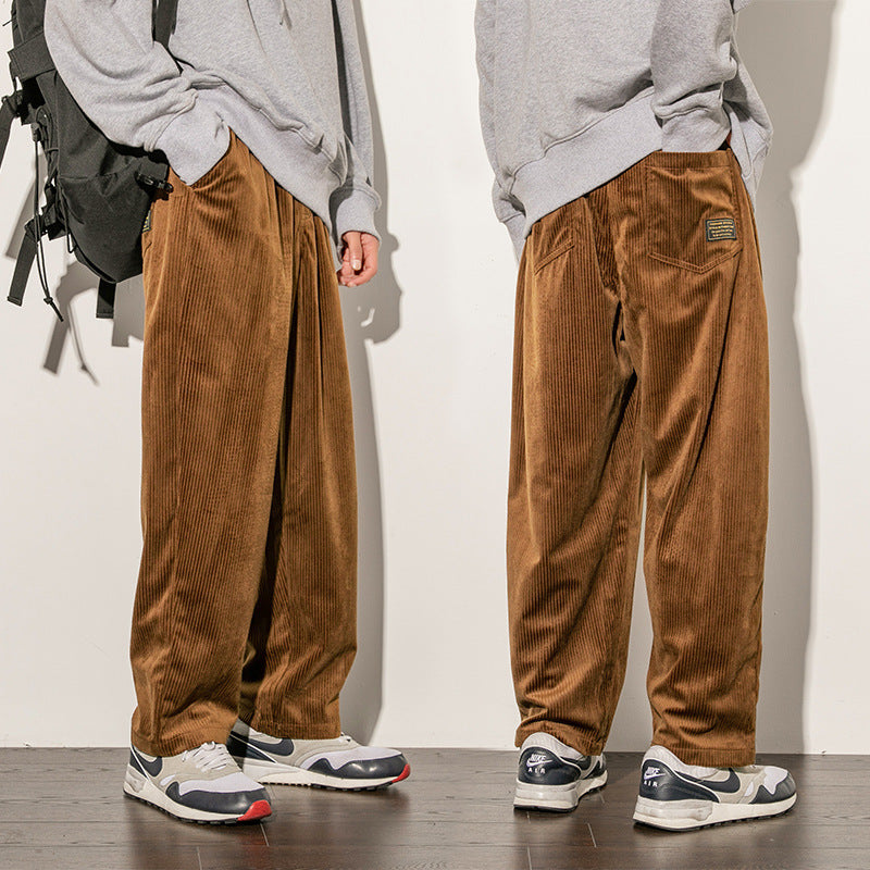 Casual Corduroy Trousers Japanese Men's Trousers