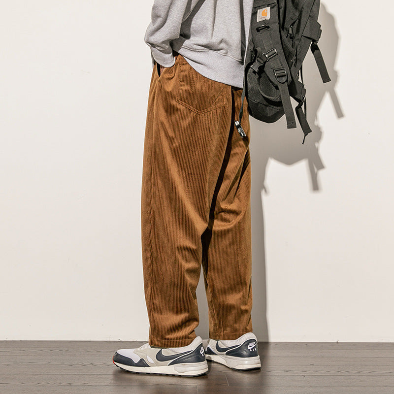 Casual Corduroy Trousers Japanese Men's Trousers