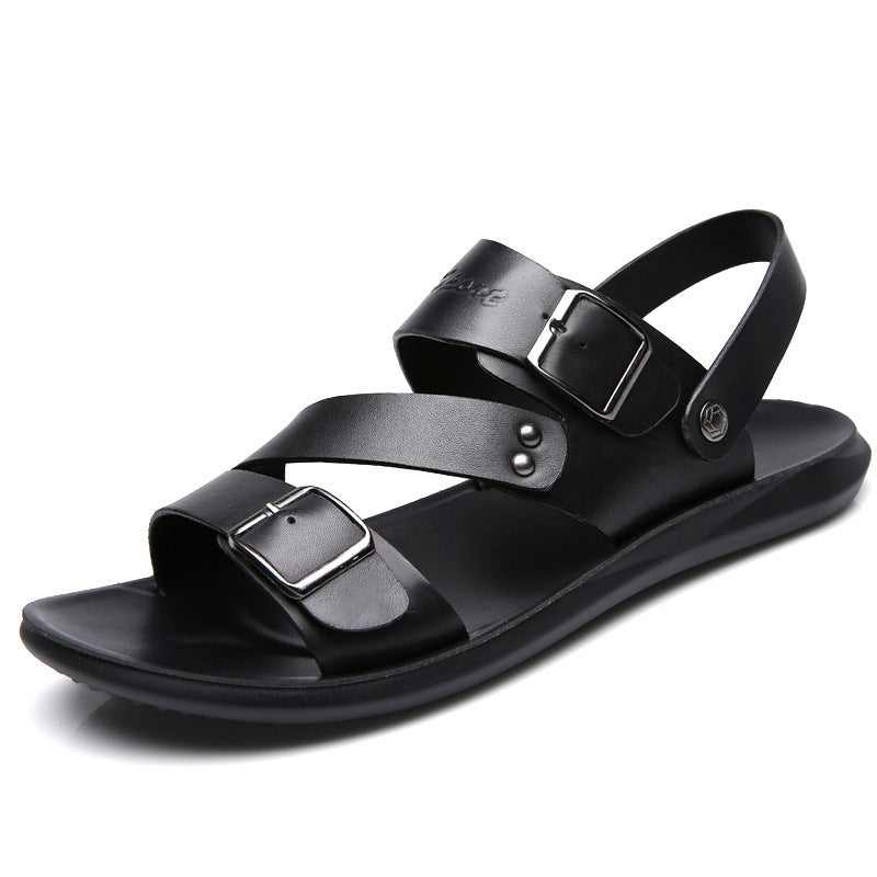 Sandals Men Casual Comfortable Barefoot Buckle Shoes