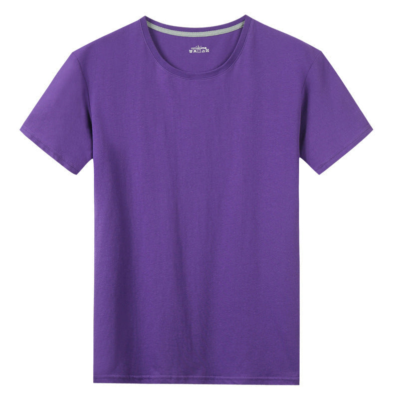 Men S Solid Color Cotton Short Sleeved T Shirt