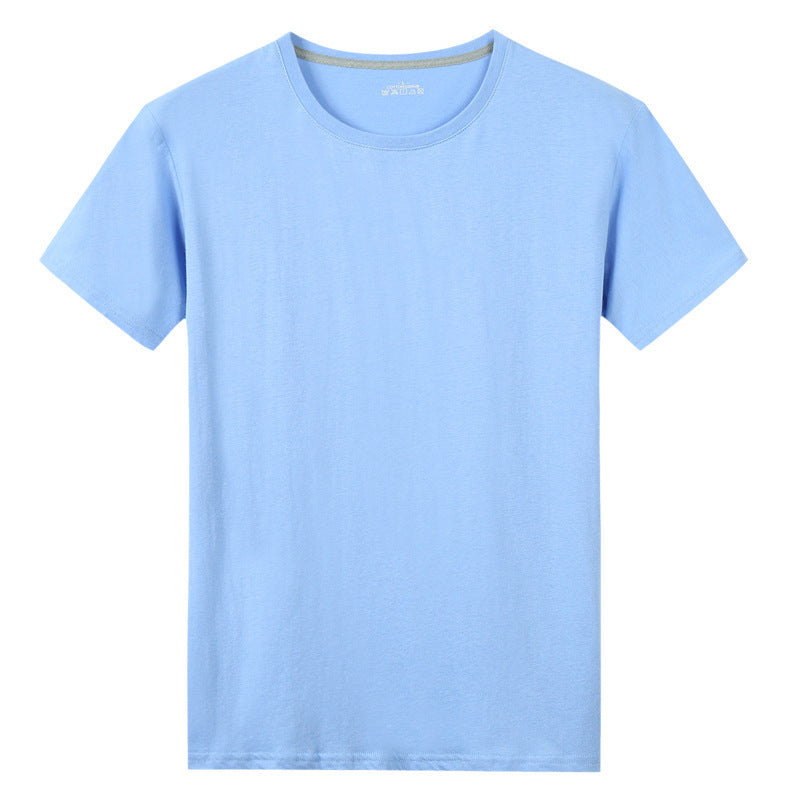 Men S Solid Color Cotton Short Sleeved T Shirt