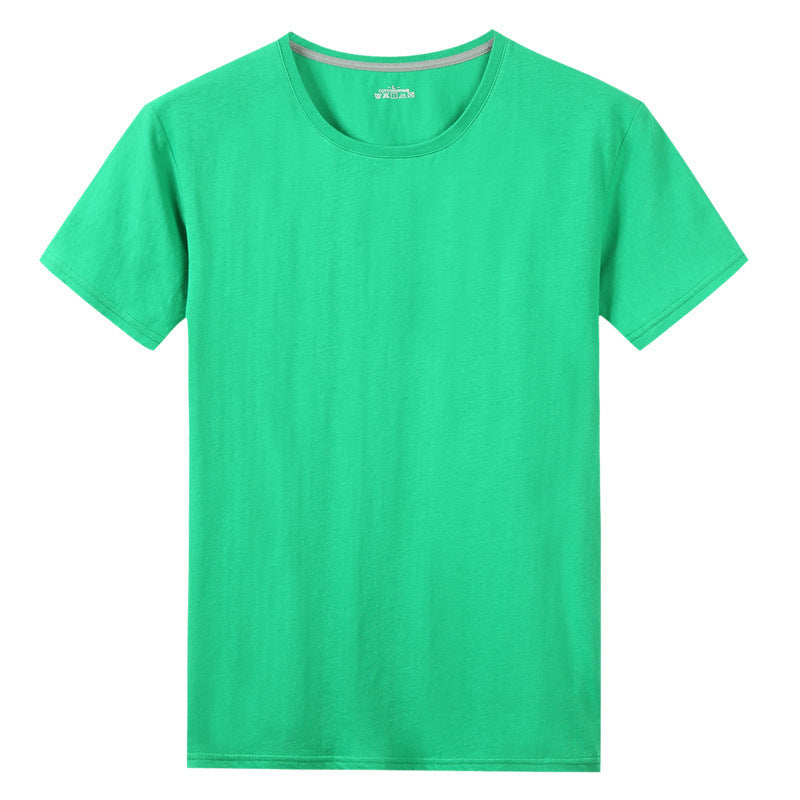 Men S Solid Color Cotton Short Sleeved T Shirt