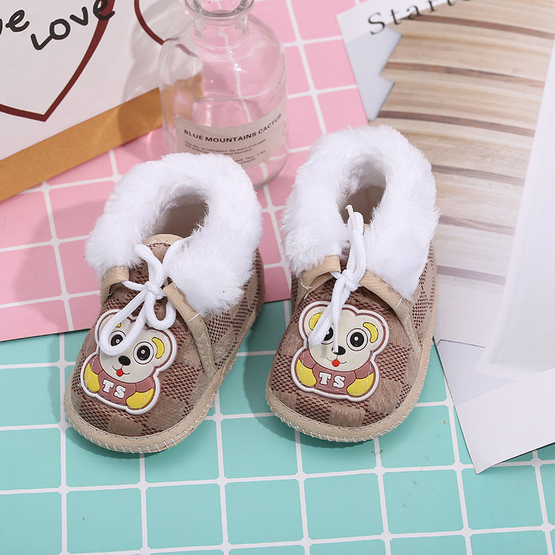 New Baby Cotton Shoes Boots Cute Rabbit Men And Women Baby Cotton Shoes Soft Sole