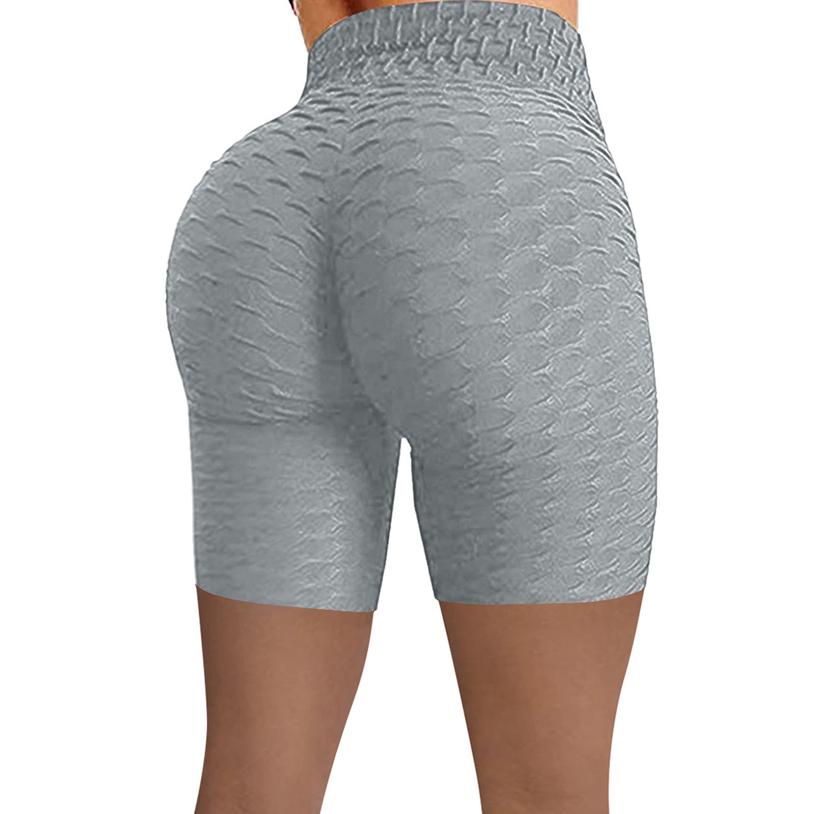 Ladies High Waist Hip Sports Pants Jacquard Bubble