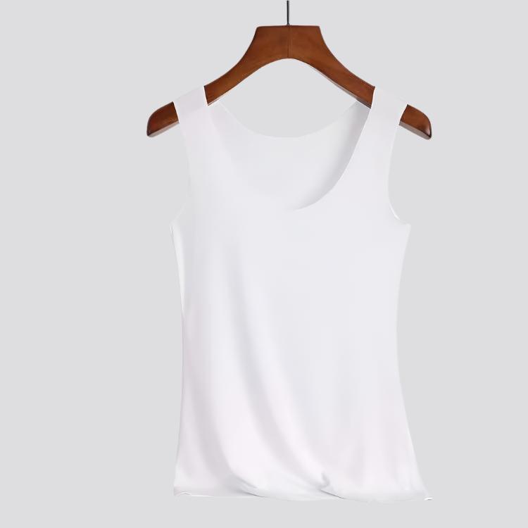 Summer Sexy Top Women O Neck Slim Seamless Tank Tops Soft Viscose Fiber Vogue Sleeveless T shirt Casual Black White Tops