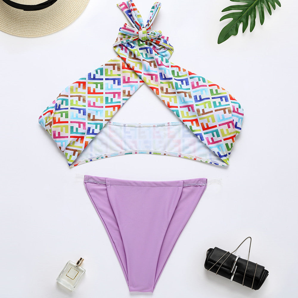 Cross-chested Swimsuit Split Swimsuit Bikini