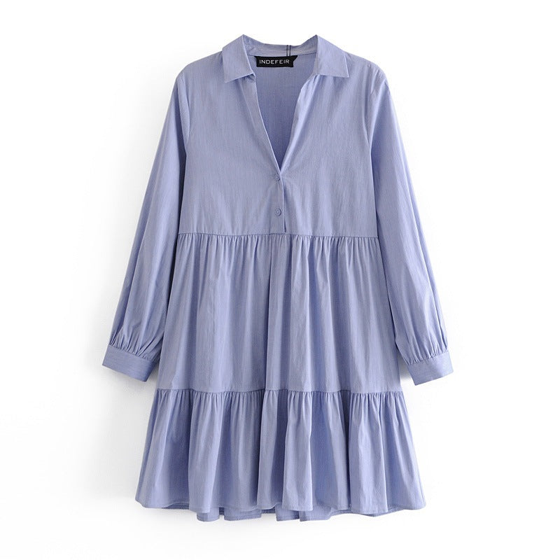 Shirt Style Mini Casual Dress Women's Clothing